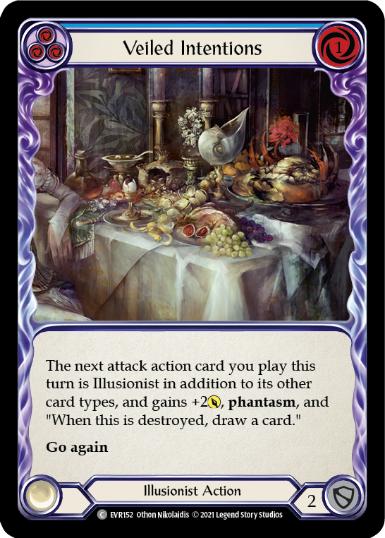 Veiled Intentions (Blue) [EVR152] (Everfest)  1st Edition Rainbow Foil | Good Games North