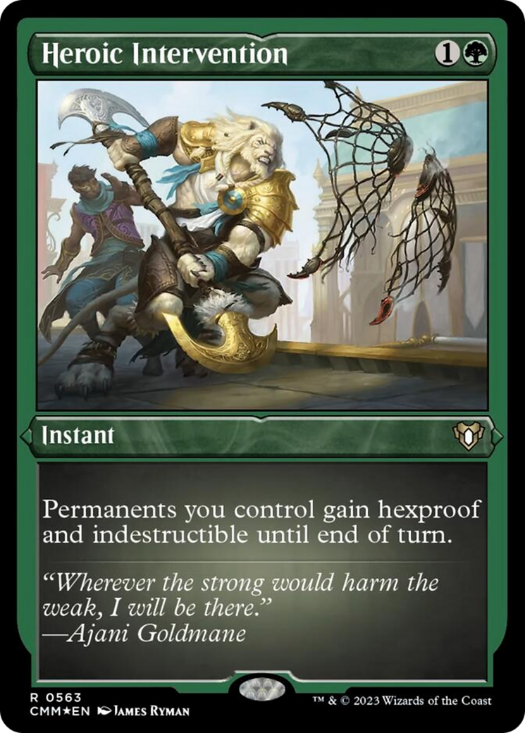 Heroic Intervention (Foil Etched) [Commander Masters] | Good Games North