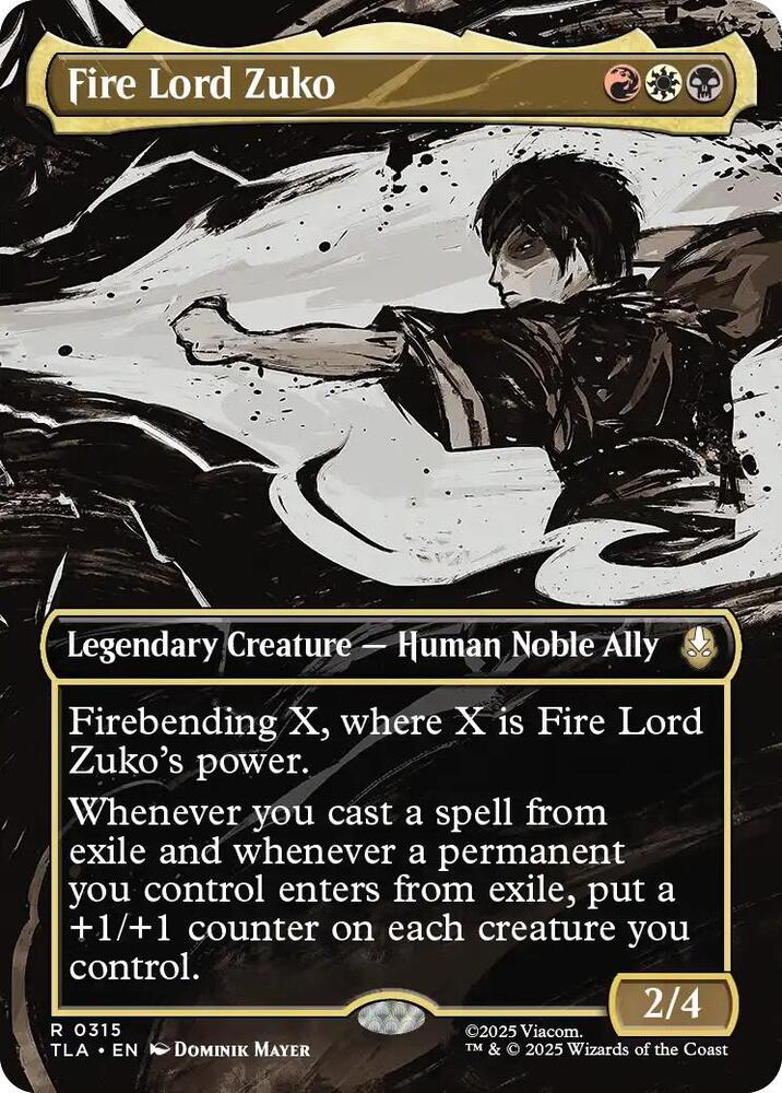 Fire Lord Zuko Borderless (Avatar: The Last Airbender)  - Foil | Good Games North