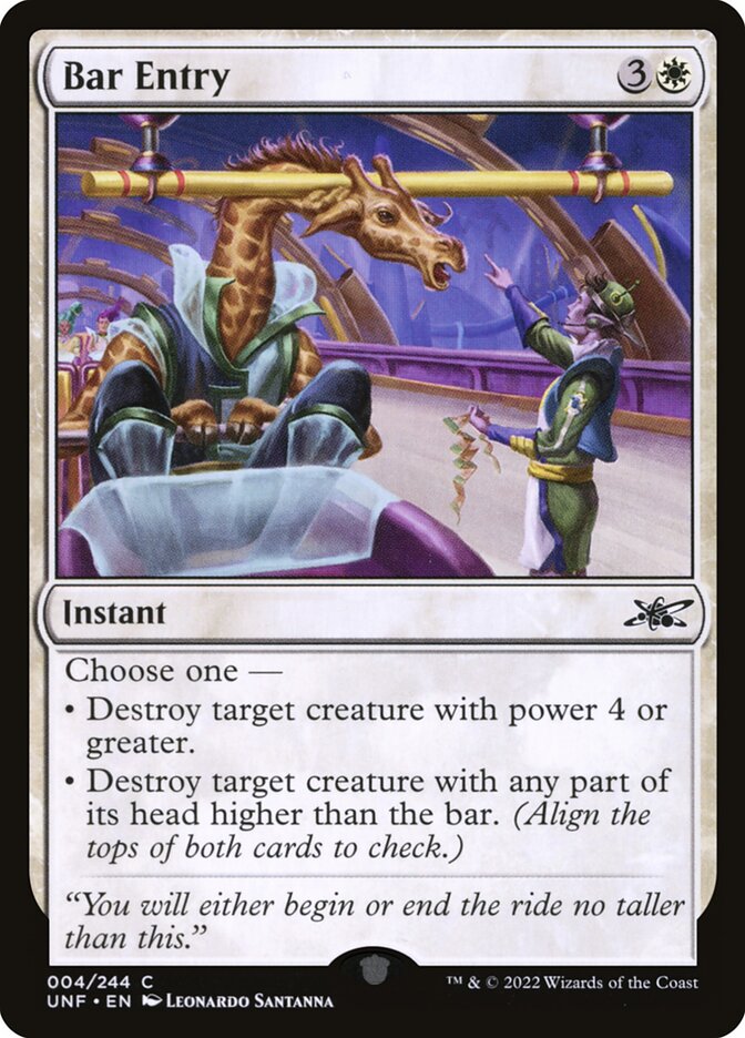 Bar Entry 4/244 (Unfinity)  - Foil | Good Games North