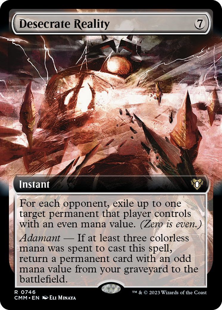 Desecrate Reality (Extended Art) [Commander Masters] | Good Games North