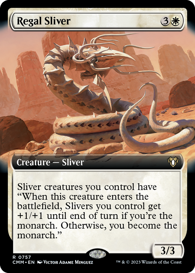 Regal Sliver (Extended Art) [Commander Masters] | Good Games North
