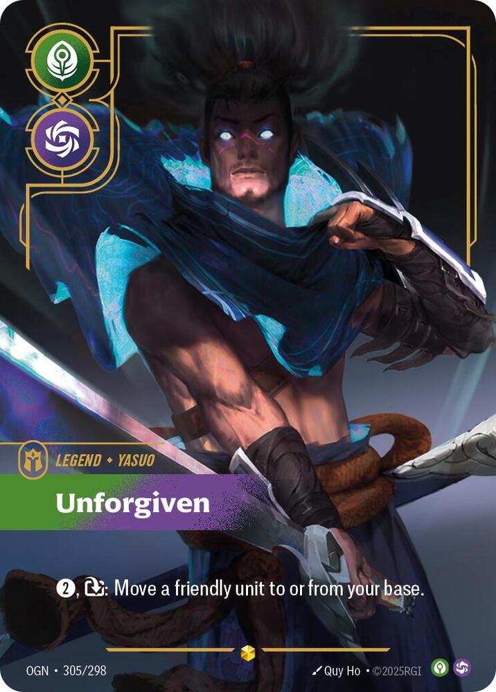 Yasuo Unforgiven Overnumbered (Origins)  - Foil | Good Games North
