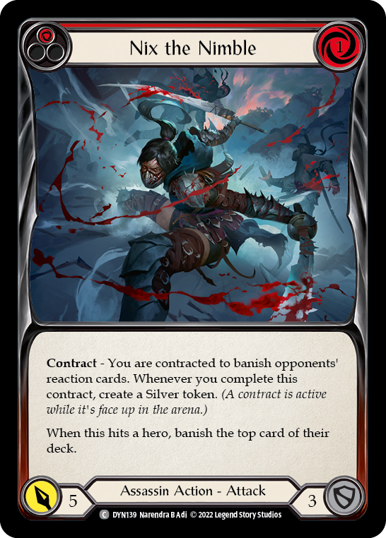 Nix the Nimble (Red) [DYN139] (Dynasty)  Rainbow Foil | Good Games North