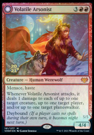 Volatile Arsonist // Dire-Strain Anarchist [Innistrad: Crimson Vow Prerelease Promos] | Good Games North