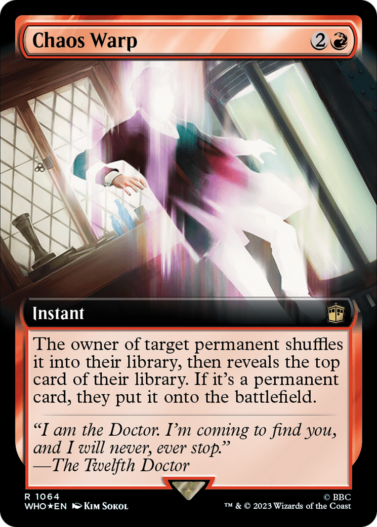 Chaos Warp (Extended Art) (Surge Foil) [Doctor Who] | Good Games North