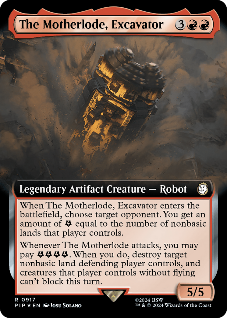 The Motherlode, Excavator (Extended Art) (Surge Foil) [Fallout] | Good Games North