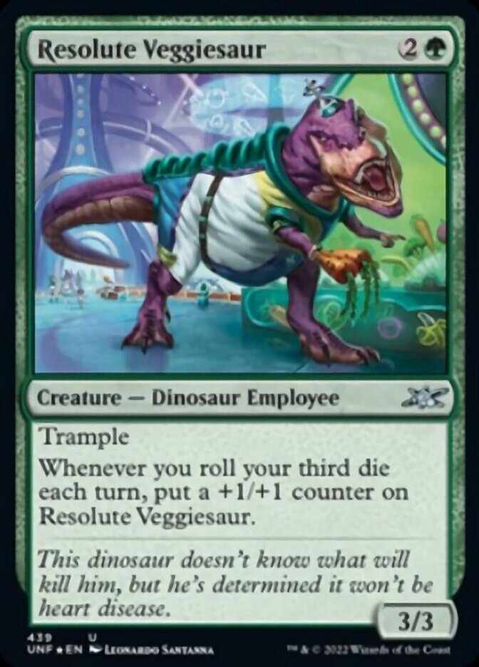 Resolute Veggiesaur (Galaxy Foil) [Unfinity] | Good Games North