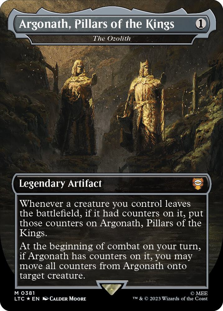 Argonath Pillars of the Kings The Ozolith Borderless Surge Foil 381 (Commander: The Lord of the Rings: Tales of Middle-earth)  - Borderless Surge Foil | Good Games North