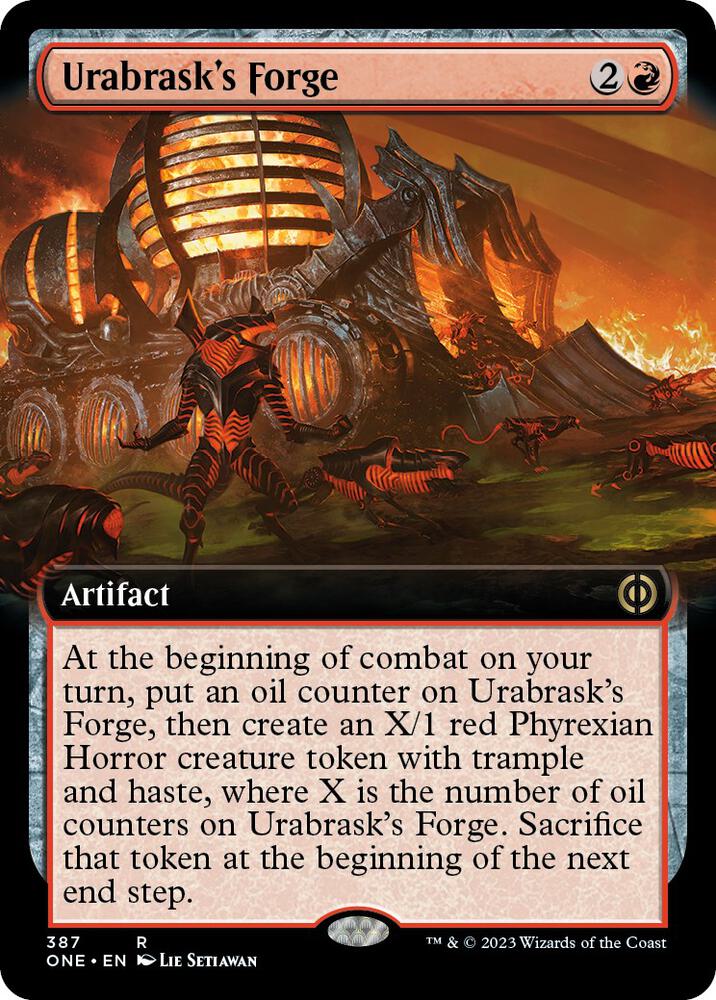 Urabrask's Forge 387 (Phyrexia: All Will Be One)  - Extended Art Foil | Good Games North