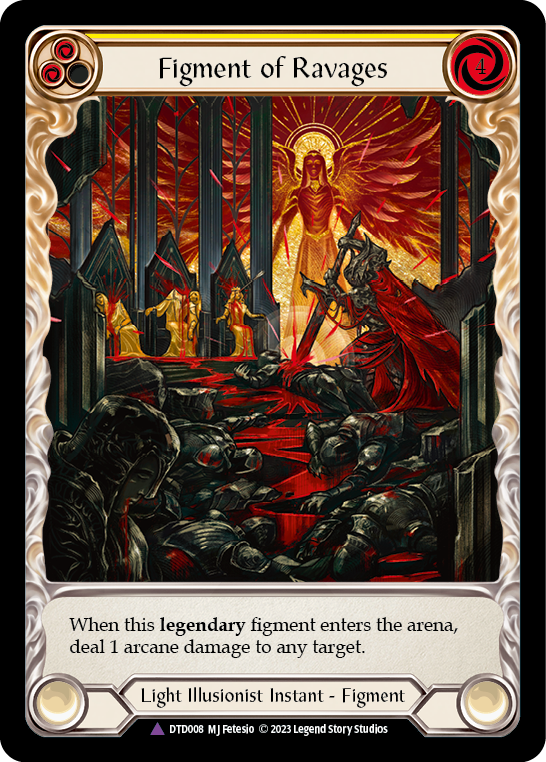 Figment of Ravages // Sekem, Archangel of Ravages (Marvel) [DTD008] (Dusk Till Dawn)  Cold Foil | Good Games North