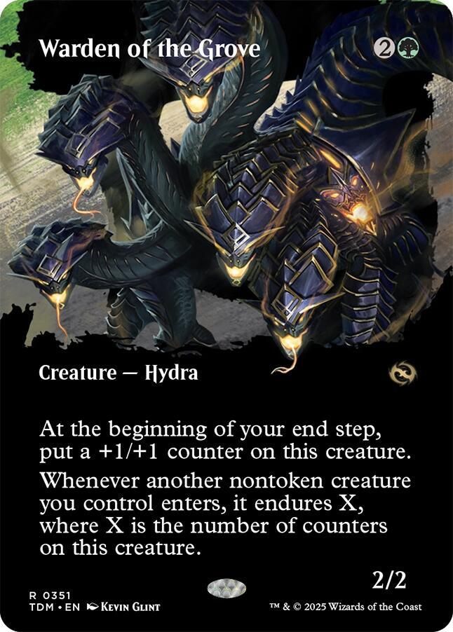 Warden of the Grove 351 (Tarkir: Dragonstorm)  - Borderless Foil | Good Games North