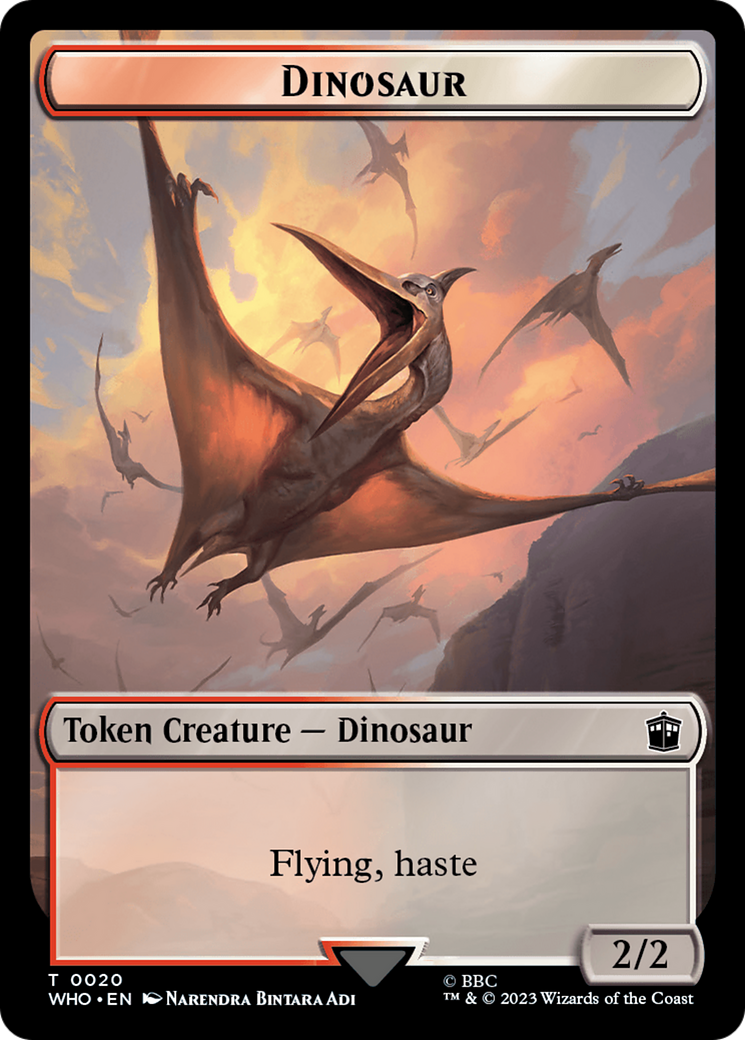 Alien // Dinosaur Double-Sided Token [Doctor Who Tokens] | Good Games North