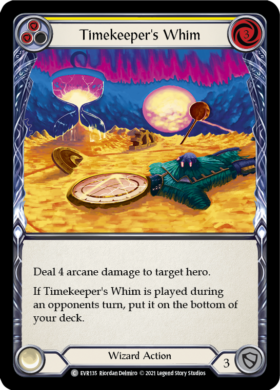Timekeeper's Whim (Yellow) [EVR135] (Everfest)  1st Edition Rainbow Foil | Good Games North