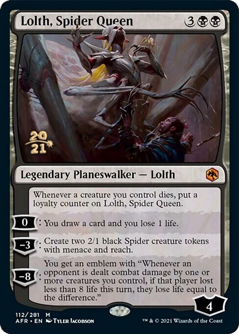 Lolth Spider Queen 112s/241 (Prerelease Cards)  - Foil | Good Games North