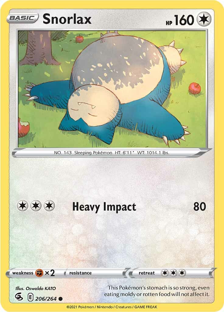 Snorlax (206/264) [Sword & Shield: Fusion Strike] | Good Games North