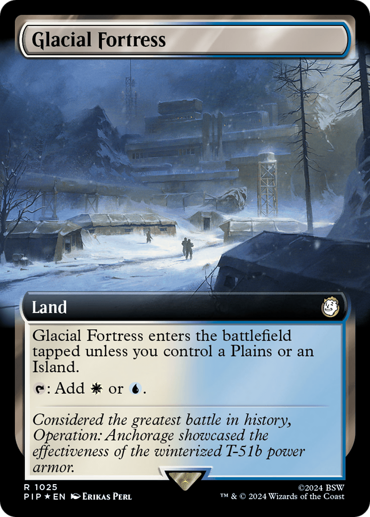 Glacial Fortress (Extended Art) (Surge Foil) [Fallout] | Good Games North