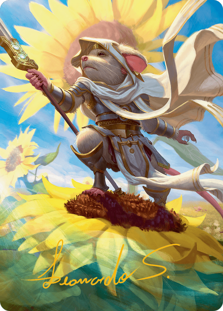Elspeth, Sun's Champion Art Card (Gold-Stamped Signature) [Bloomburrow Art Series] | Good Games North