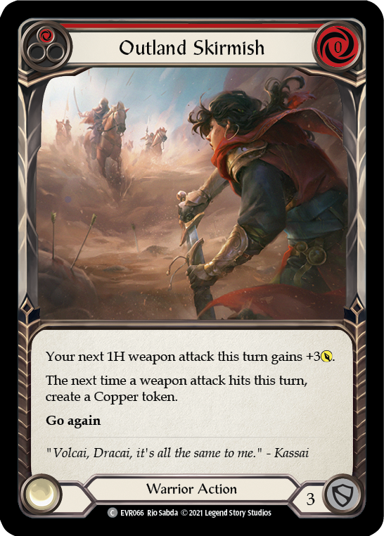 Outland Skirmish (Red) [EVR066] (Everfest)  1st Edition Rainbow Foil | Good Games North