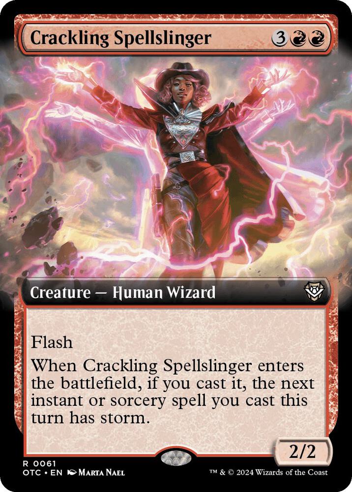 Crackling Spellslinger 61/342 (Commander: Outlaws of Thunder Junction)  - Extended Art | Good Games North
