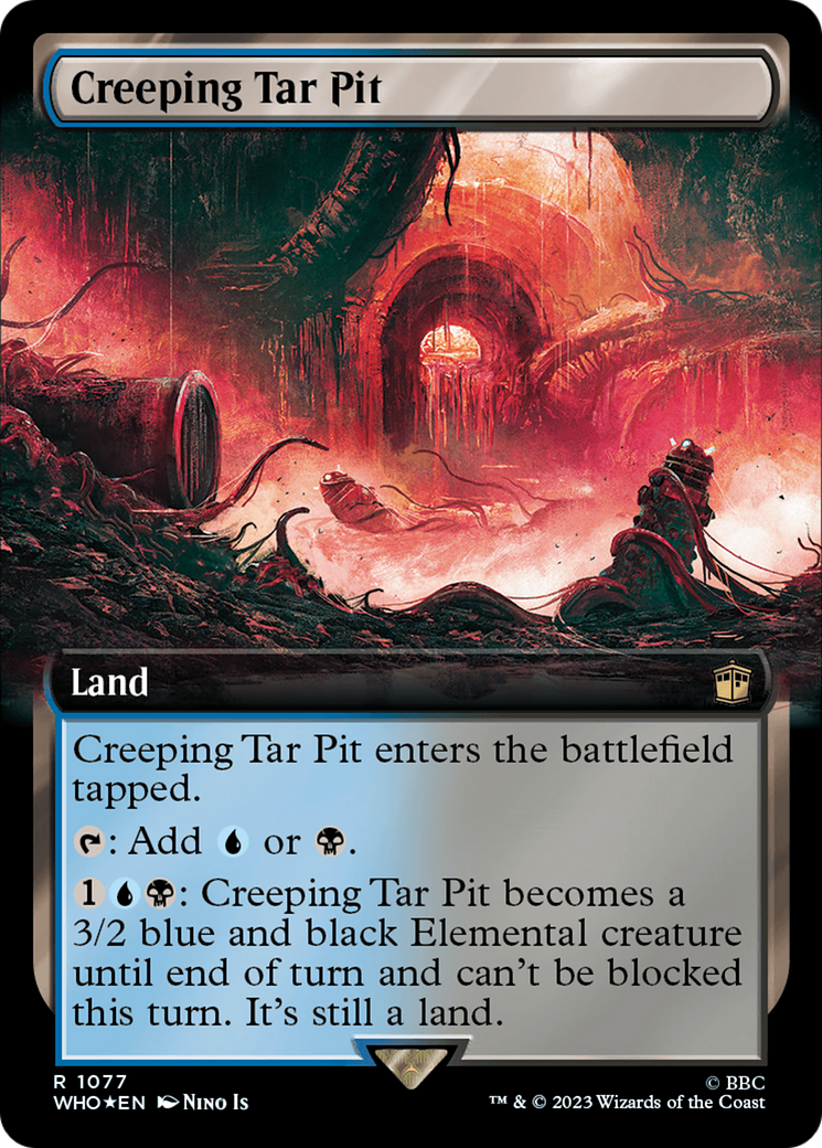 Creeping Tar Pit (Extended Art) (Surge Foil) [Doctor Who] | Good Games North