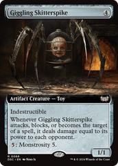 Giggling Skitterspike (Extended Art) [Duskmourn: House of Horror Commander] | Good Games North
