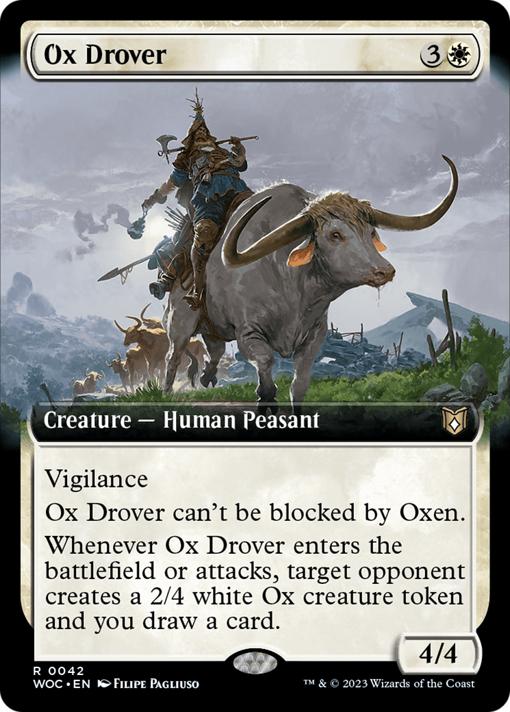 Ox Drover (Extended Art) [Wilds of Eldraine Commander] | Good Games North