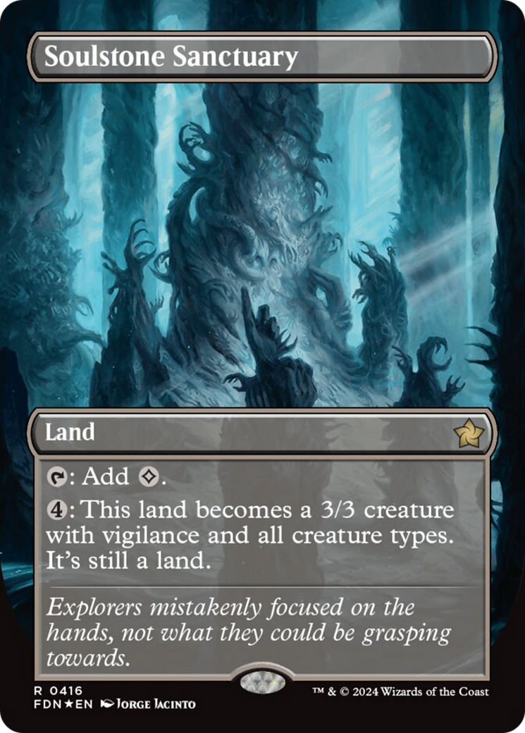 Soulstone Sanctuary (Borderless) (Mana Foil) [Foundations] | Good Games North