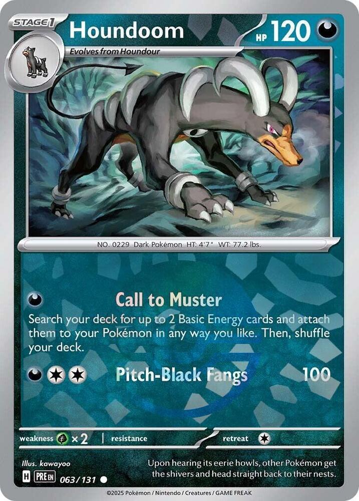 Houndoom (063/131) (Poke Ball Pattern) [Scarlet & Violet: Prismatic Evolutions] | Good Games North