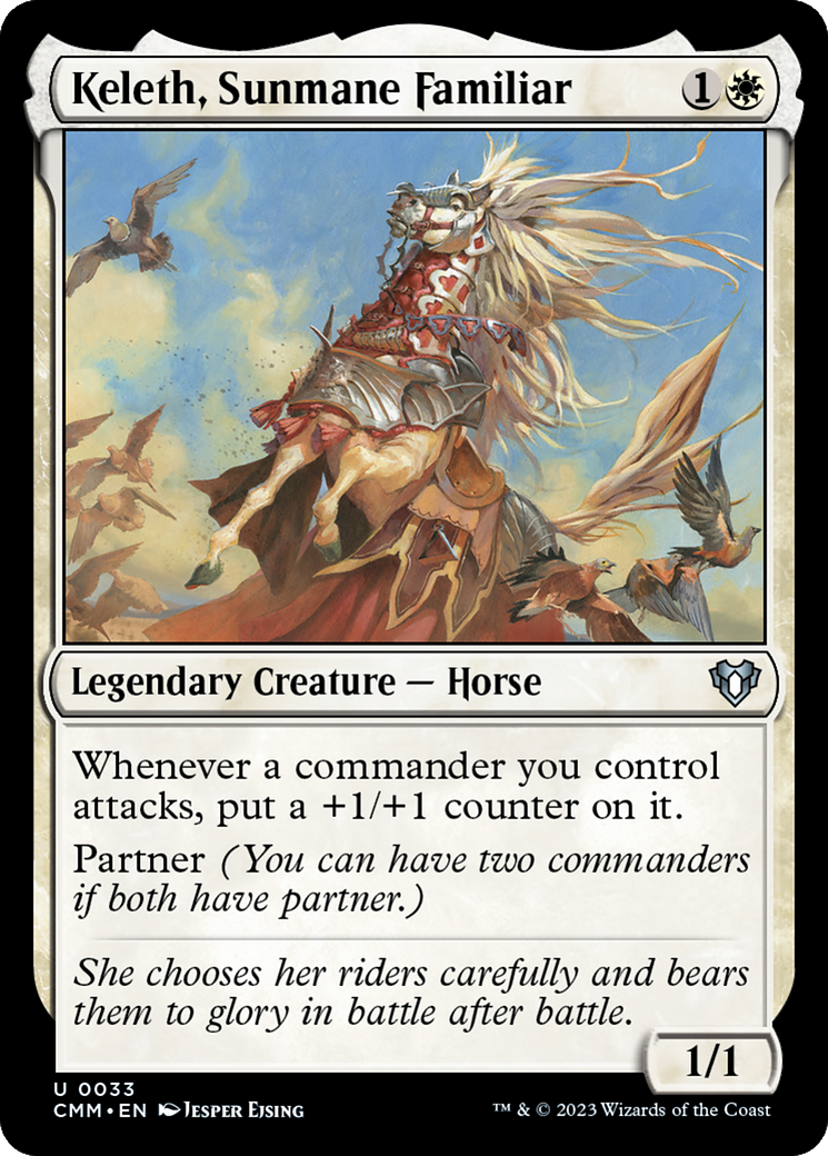 Keleth, Sunmane Familiar [Commander Masters] | Good Games North
