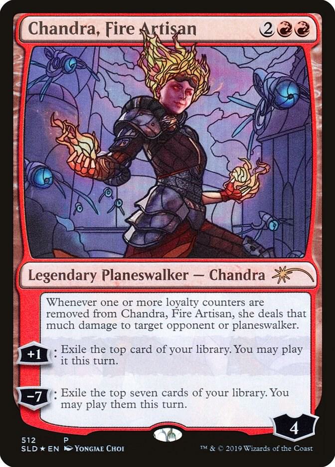 Chandra Fire Artisan Stained Glass (Secret Lair Drop Series)  - Foil | Good Games North