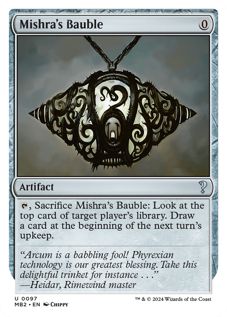 Mishra's Bauble (White Border) [Mystery Booster 2] | Good Games North