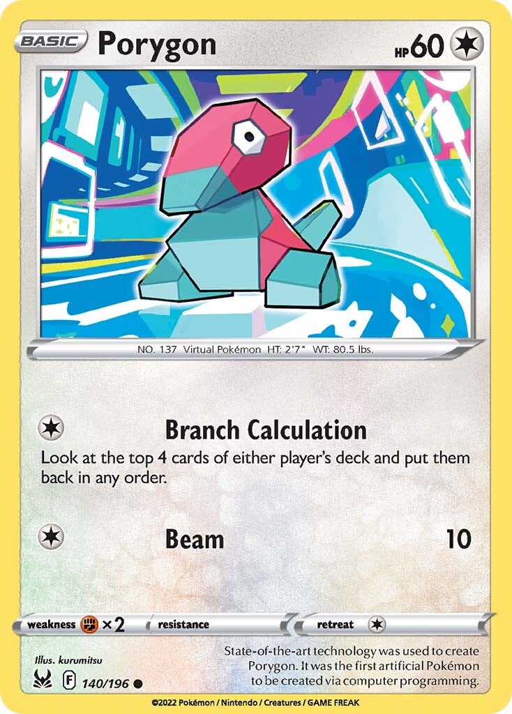 Porygon (140/196) [Sword & Shield: Lost Origin] | Good Games North