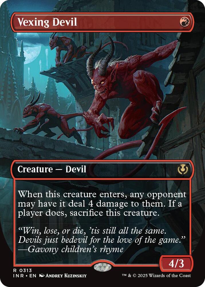 Vexing Devil 313/287 (Innistrad Remastered)  - Borderless Foil | Good Games North