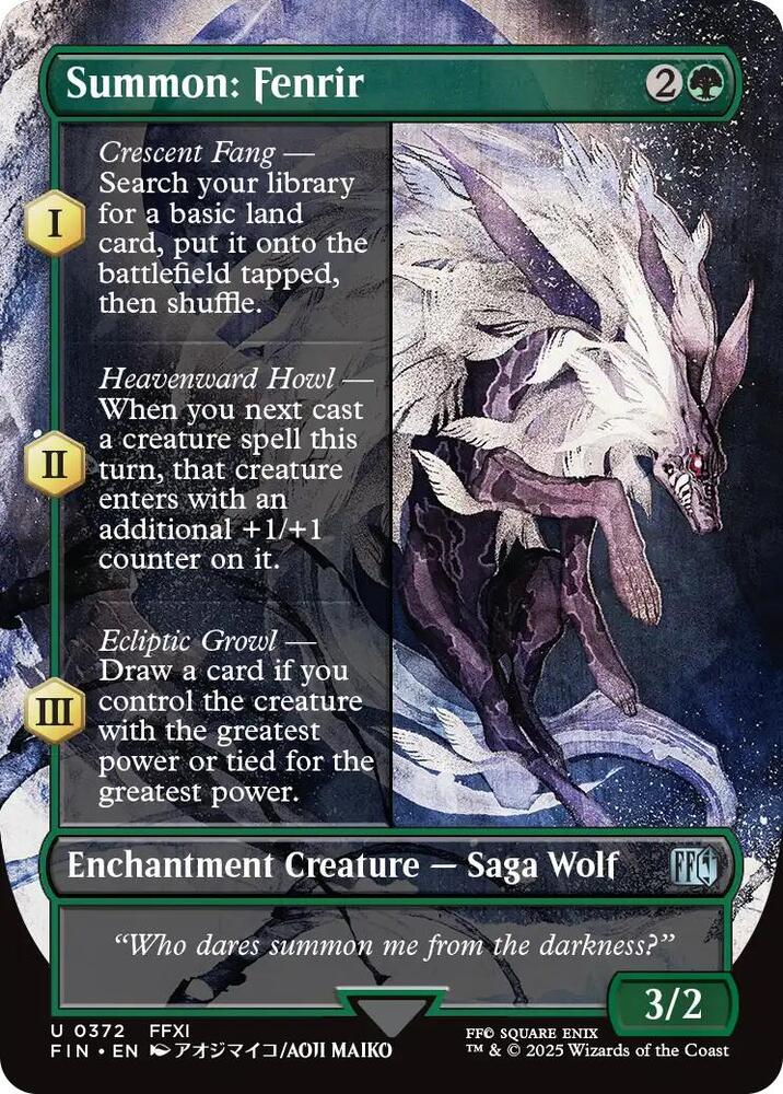 Summon Fenrir Borderless (FINAL FANTASY)  - Foil | Good Games North