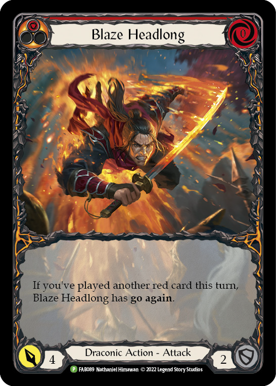 Blaze Headlong [FAB089] (Promo)  Rainbow Foil | Good Games North