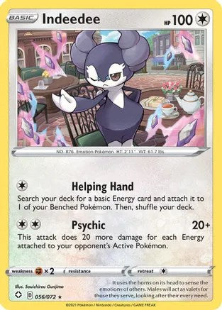 Indeedee (056/072) (Theme Deck Exclusive) [Sword & Shield: Black Star Promos] | Good Games North