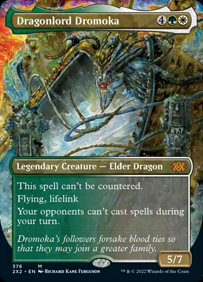 Dragonlord Dromoka (Borderless Alternate Art) [Double Masters 2022] | Good Games North