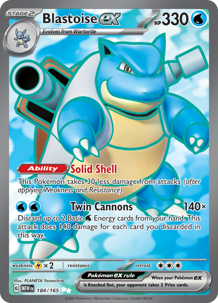 Blastoise ex (184/165) [Scarlet & Violet 151] | Good Games North
