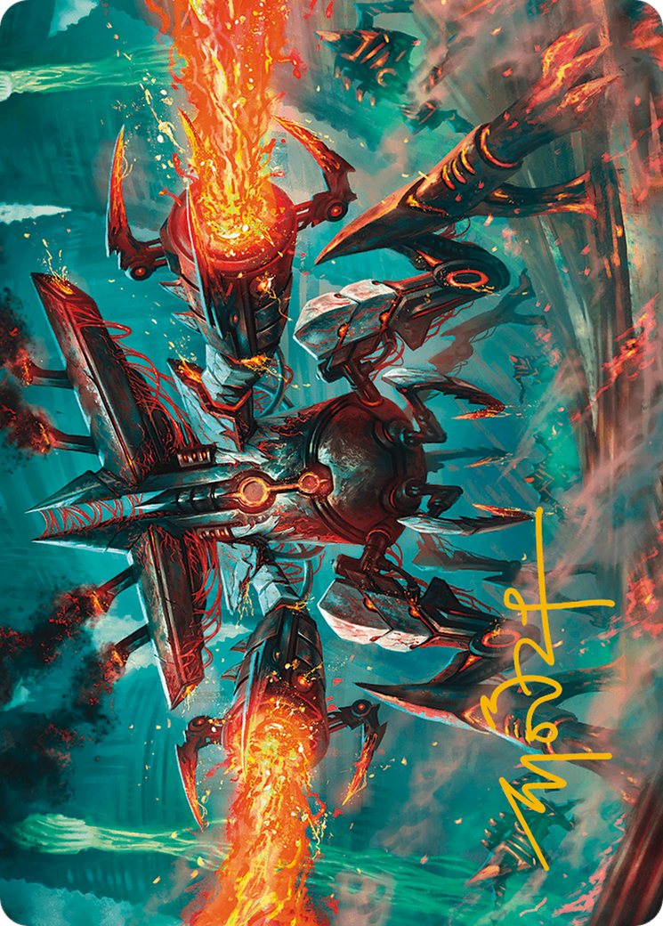 Exterminator Magmarch Art Card (Gold-Stamped Signature) [Modern Horizons 3 Art Series] | Good Games North