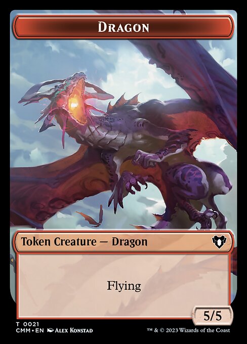 Human Soldier // Dragon (0021) Double-Sided Token [Commander Masters Tokens] | Good Games North