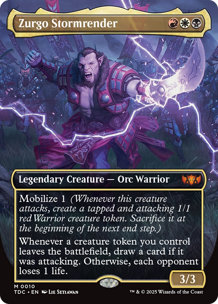 Zurgo Stormrender (Borderless) [Tarkir: Dragonstorm Commander] | Good Games North