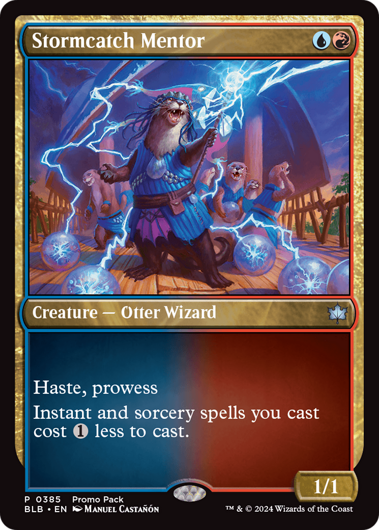 Stormcatch Mentor (Promo Pack) [Bloomburrow Promos] | Good Games North