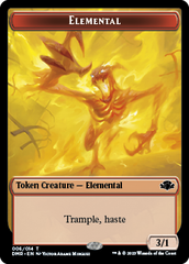Zombie // Elemental Double-Sided Token [Dominaria Remastered Tokens] | Good Games North