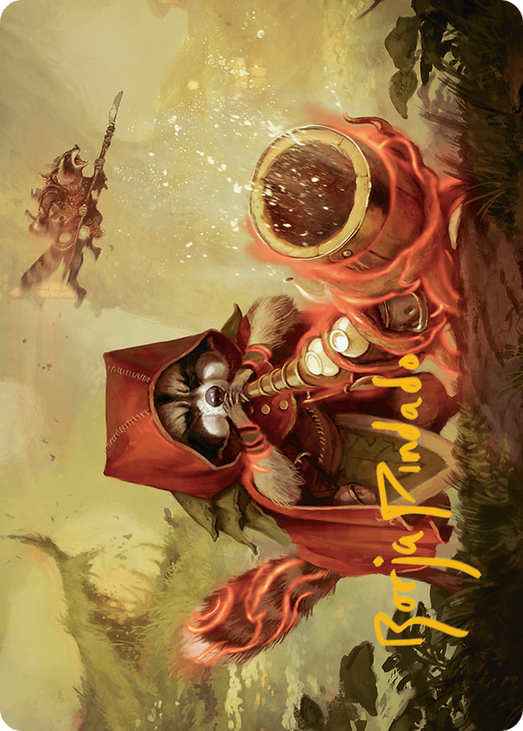 Raccoon Rallier Art Card (Gold-Stamped Signature) [Bloomburrow Art Series] | Good Games North