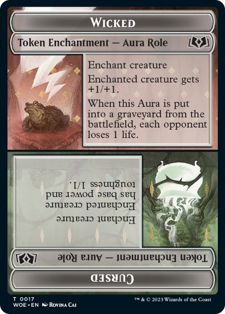 Wicked Role / Cursed Role // Emblem - On An Adventure Double-Sided Token [Wilds of Eldraine Tokens] | Good Games North