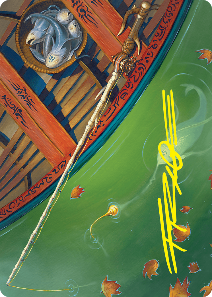 Fishing Pole Art Card (18/54) (Gold-Stamped Signature) [Foundations Art Series] | Good Games North
