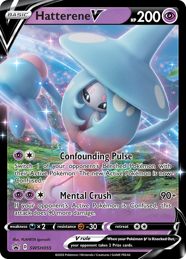 Hatterene V (SWSH055) (Jumbo Card) [Sword & Shield: Black Star Promos] | Good Games North