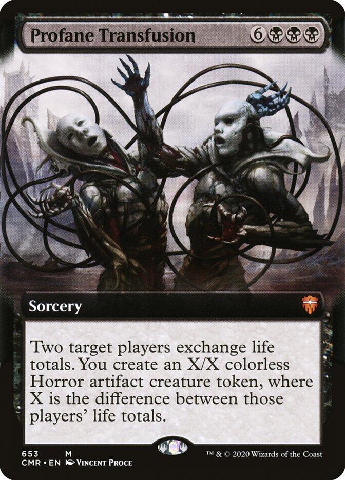 Profane Transfusion Extended Art (Commander Legends)  - Foil | Good Games North