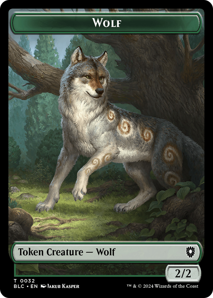Goat // Wolf (032) Double-Sided Token [Bloomburrow Commander Tokens] | Good Games North